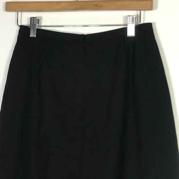 Lafayette 148 New York Pleated Black A-Line Wool Skirt 2 EUC - Picture 5 of 8